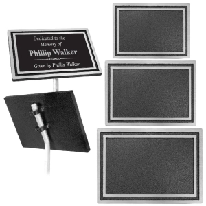 Alternative view of Outdoor Aluminum Memorial Plaque (3 Sizes)