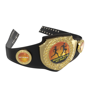 Bright Shield Championship Belt in Black