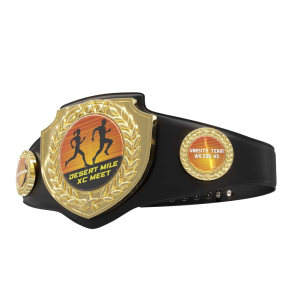 Alternative view of Bright Shield Championship Belt in Black
