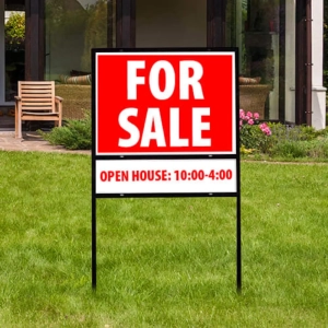 Real Estate Sign with Rider